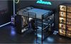 STILVORA Hochbett 160x200 Metallbett mit LED Jungendbett mit Schreibtisch&Kleiderschrank (mit LED, Schreibtisch, Kleiderschrank und Stauraum – Platzsparendes Design) Bild 2