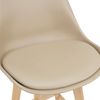 4er-Set Barstuhl mit Rückenlehne Lublin Beige en. casa Bild 5