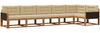 vidaXL Outdoor-Sofagarnitur mit Kissen 6 pcs Natur und Beige 3382596 Bild 2