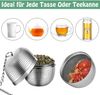 FOUORTUNATE-BEE Teesieb Teeei für Losen Tee, (Tee ei Teesieb Edelstahl 2er Teekugeln Tee ei Sieb 304 Edelstahl Teesieb für Tasse für die Meisten Tasseteekanne Teefilterhalt Teehalter Gewürzei für Teekannen, 2-St) Bild 4