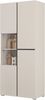 OTTO home Vitrine Cross, Höhe 183,5 cm, moderne grifflose Standvitrine mit 3 Türen Hochschrank mit viel Stauraum, Glastür und verstellbaren Einlegeböden Bild 2