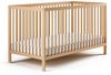 Kids Collective Babybett Kinderbett Gitterbett 60x120 & 70x140 cm mit Matratze höhenverstellbarer Lattenrost & herausnehmbare Sprossen stabiles Buchenholz | ab Geburt bis 3. Lebensjahr | Natur Bild 2