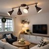 LED Deckenleuchte, rost, Spots beweglich, L 80 cm Bild 2