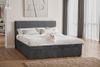 Kaiser Möbel Boxspringbett mit bettkasten und topper TRENTO, ohne Bein stoff Plüsch Cord, Matratze und Topper, Mehrere Größen, Viele Farben, Bettkasten Bild 5