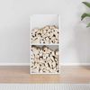 vidaXL Brennholzregal Weiß 40x30x80 cm Kaltgewalzter Stahl 864188 Bild 3