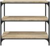 vidaXL Bücherregal Sonoma-Eiche 80x33x70,5 cm Holzwerkstoff und Stahl 819338 Bild 5