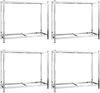 vidaXL Reifenregale mit 2 Böden 4 Stk. Silbern 110x40x110 cm Stahl 3154231 Bild 2