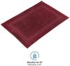 Komfortec Badvorleger Set 2 Teilig, Frottee Duschvorleger, Waschbar Duschmatte & Badteppich, 600 g/m² &100% Baumwolle, Saugfähig & Schnelltrocknend, 50x70 cm, Aurorarot Bild 4
