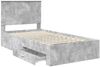 vidaXL Bettrahmen mit Kopfteil Beton Grau 100 x 200 cm Holzwerkstoff 3411344 Bild 5
