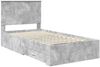 vidaXL Bettrahmen mit Kopfteil Beton Grau 100 x 200 cm Holzwerkstoff 3411344 Bild 4