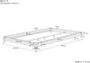 Breites, flaches Futonbett Einzelbett 120x200 Kiefer massiv V-60.51-12ohne Zubehör Bild 5
