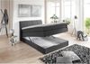 Boxspringbett Molly / Modesto, Flachgewebe, Holzwerkstoff, Schwarz, 148 x 108 x 218 cm Bild 4