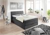 Boxspringbett Molly / Modesto, Flachgewebe, Holzwerkstoff, Schwarz, 148 x 108 x 218 cm Bild 3