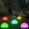 5er Set RGB LED Solarleuchten, Halbkugeln, weiß, 15 cm Bild 3