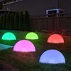 5er Set RGB LED Solarleuchten, Halbkugeln, weiß, 15 cm Bild 5