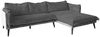 KAWOLA Sofa QUENYA Ecksofa Cord dunkelgrau / Velvet silber Recamiere rechts 88 x 184 x 294 cm Bild 3