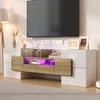 Lowboard, 145/30/51 cm, TV-Schrank, Fernsehtisch, Fernsehschrank für Wohnzimmer, stehend, glänzend Bild 2