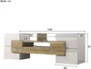 Lowboard, 145/30/51 cm, TV-Schrank, Fernsehtisch, Fernsehschrank für Wohnzimmer, stehend, glänzend Bild 5