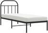 vidaXL Bettgestell mit Kopfteil Metall Schwarz 75x190 cm 353625 Bild 5