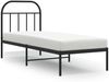 vidaXL Bettgestell mit Kopfteil Metall Schwarz 75x190 cm 353625 Bild 2