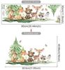 Montegoni Wandsticker Kinder Tier Wandaufkleber Dekoration 3176A (Wandtattoo mit Waldtieren für Kinderzimmer, Braunbär Hirsch Hase Tier mit Baum, Wandaufkleber), wasserdichte,abnehmbare Bild 4