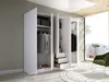 Vente-unique - LISTOWEL Wardrobe and walk-in wardrobe Holz, Platte Weiß - B 52 cm x H 184 cm x L 202 cm Bild 2