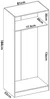 Vente-unique - LISTOWEL Wardrobe and walk-in wardrobe Holz, Platte Weiß - B 52 cm x H 184 cm x L 202 cm Bild 5