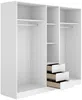 Vente-unique - LISTOWEL Wardrobe and walk-in wardrobe Holz, Platte Weiß - B 52 cm x H 184 cm x L 202 cm Bild 4