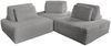 KAWOLA Modulsofa WIOLO SOFT 3 Module 3 Rückenkissen Weicher Breitcord grau 84 x 222 x 222 cm Bild 3