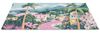 MuchoWow Fußmatte Bunt - Häuser - Hügel - Rosa, Rechteckig, innen Schmutzfangmatte, Tür, Schmutzfänger Flur, Teppich 60x40 cm Bild 2