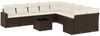 vidaXL 11-tlg. Garten-Sofagarnitur mit Kissen Braun Poly Rattan 3219513 Bild 2