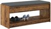vidaXL Flurbank mit Kissen mit Regal Altholz 103 x 38 x 45 cm 891590 Bild 3