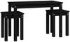 vidaXL Satztische 3 Stk. Schwarz Massivholz Kiefer 824982 Bild 5