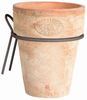 Terracotta Ton Pflanz Wand Blumen Topf Über Um rund mit Metall Halterung Hängen Bild 2