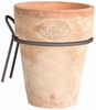 Terracotta Ton Pflanz Wand Blumen Topf Über Um rund mit Metall Halterung Hängen Bild 3