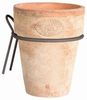 Terracotta Ton Pflanz Wand Blumen Topf Über Um rund mit Metall Halterung Hängen Bild 4