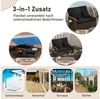 COSTWAY Loungebett, Rattan, 2-Personen, 3 in 1, mit verstellbarer Rückenlehne Bild 3