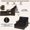 COSTWAY Loungebett, Rattan, 2-Personen, 3 in 1, mit verstellbarer Rückenlehne Bild 2