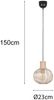 Kleine Pendelleuchte GILA mit Gitter Lampenschirm Beige, Ø 23cm Bild 4