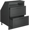 Küchenschrank für Dachschrägen R-Line Anthrazit Landhaus 60 cm mit 2 Schubladen, Schrankkorpus 60 cm Tiefe Vicco Bild 3