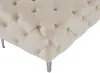 Vente-unique - EDWINA Sofa and armchair set SamtStoff Beige - B 62 cm91 cm x H 44 cm76 cm x L 162 cm103 cm220 cm Bild 5