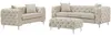 Vente-unique - EDWINA Sofa and armchair set SamtStoff Beige - B 62 cm91 cm x H 44 cm76 cm x L 162 cm103 cm220 cm Bild 2