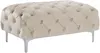 Vente-unique - EDWINA Sofa and armchair set SamtStoff Beige - B 62 cm91 cm x H 44 cm76 cm x L 162 cm103 cm220 cm Bild 4