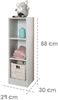 roba Seitenregal 'Maren 2' - 3 öffene Flächer - Für Baby- & Kinderzimmer - Lichtgrau / Weiß Bild 3