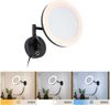 LED Kosmetikspiegel Masua IP44 White Switch 55lm 230V 4W Schwarz matt Bild 1