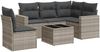 vidaXL 6-tlg. Garten-Sofagarnitur mit Kissen Hellgrau Poly Rattan 3218972 Bild 2