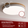 Brilliant Baarlo LED Deckenleuchte, Farbtemperatur einstellbar 3000K-6500K, Fernbedienung, stufenlos dimmbar, LED Lampe für Wohnzimmer & Schlafzimmer, 4500 Lumen, 36W, 52 cm, matt weiß/holz Bild 3
