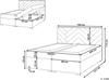 Boxspringbett mit Stauraum Stoff ESQUIRE 160 x 200 cm Taupe Bild 2