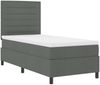 vidaXL Boxspringbett mit Matratze Dunkelgrau 100 x 200 cm Stoff 3339288 Bild 5