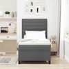 vidaXL Boxspringbett mit Matratze Dunkelgrau 100 x 200 cm Stoff 3339288 Bild 3